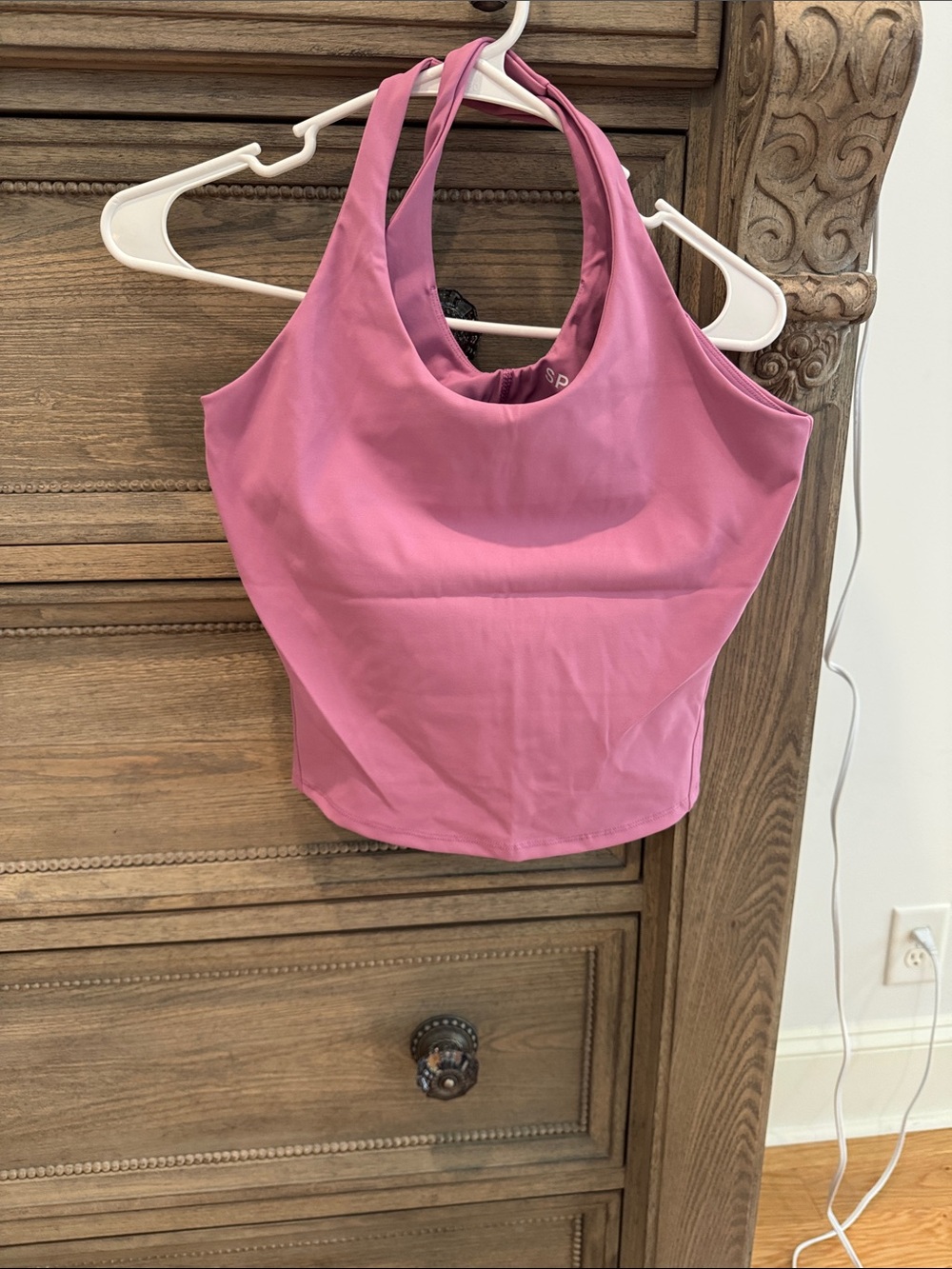 SPANX Pink Halter-Style Tank Top